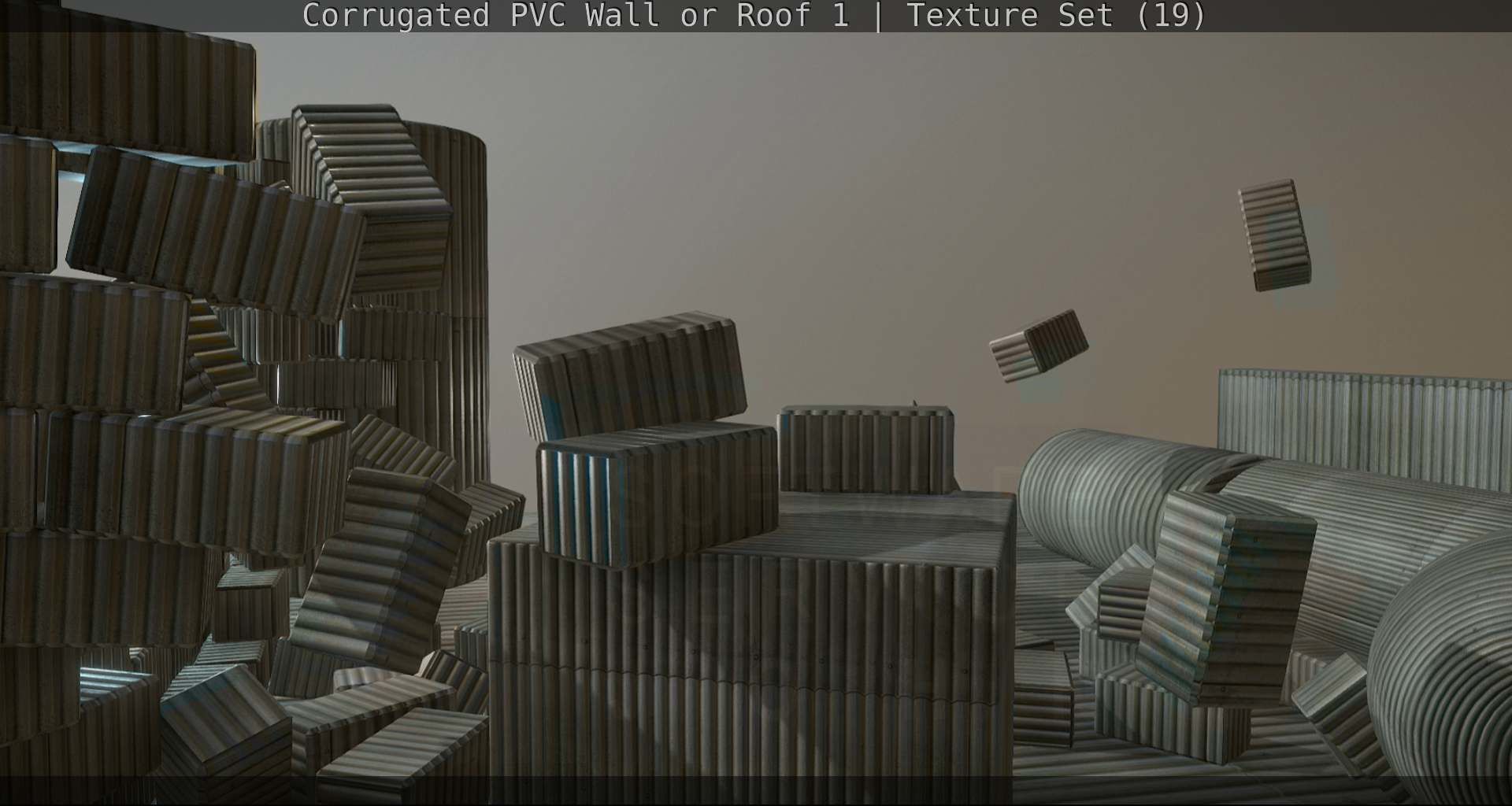 Corrugated PVC Wall or Roof 1 - Texture Set 19 Texture_104