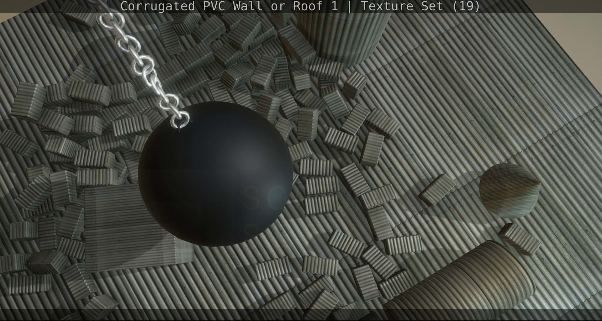 Corrugated PVC Wall or Roof 1 - Texture Set 19 Texture_122