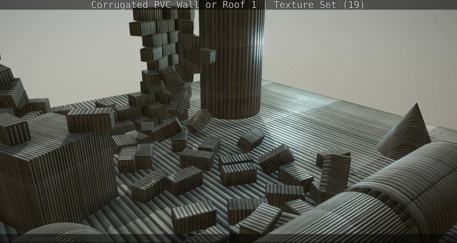 Corrugated PVC Wall or Roof 1 - Texture Set 19 Texture_46