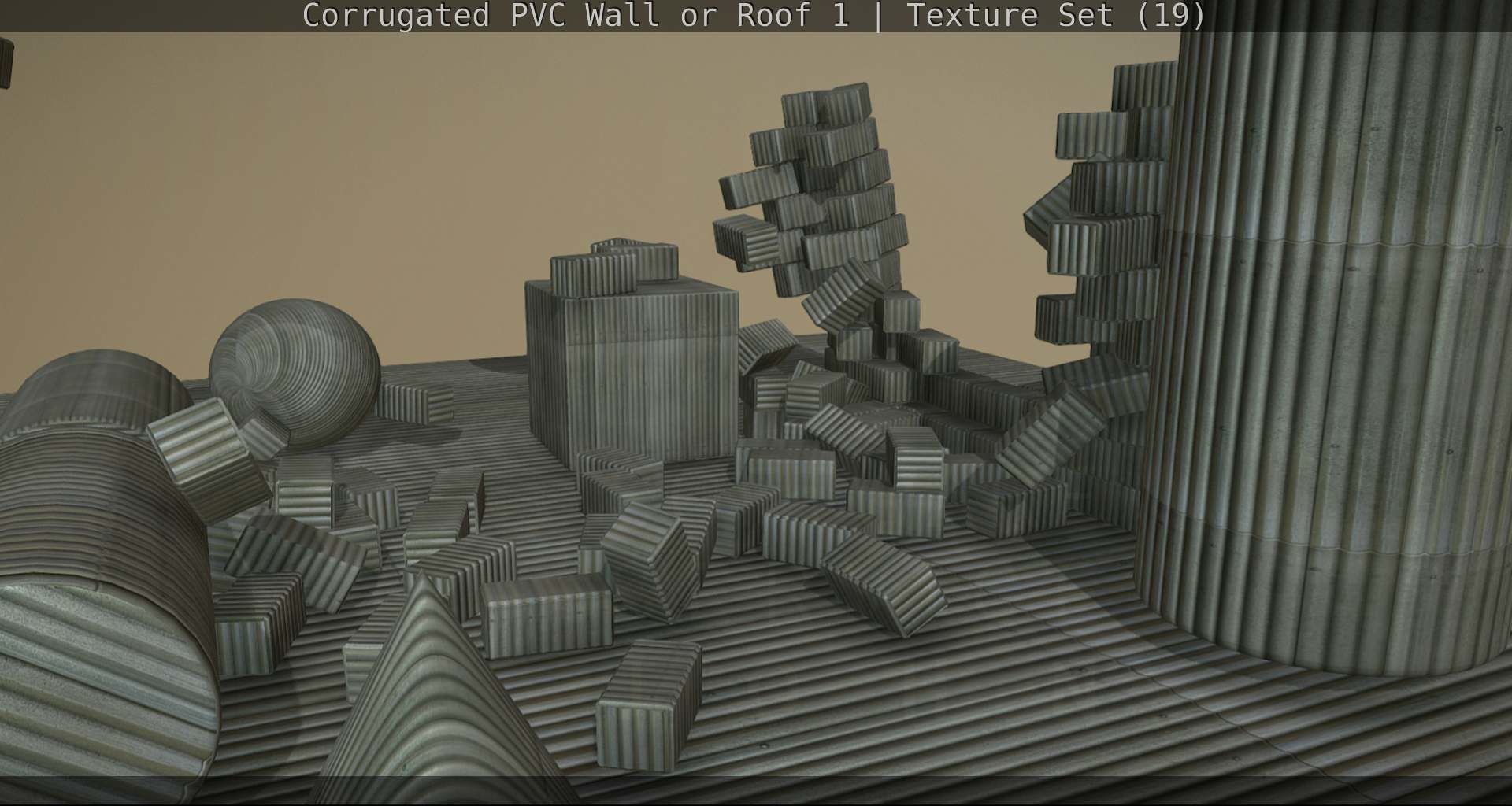 Corrugated PVC Wall or Roof 1 - Texture Set 19 Texture_74