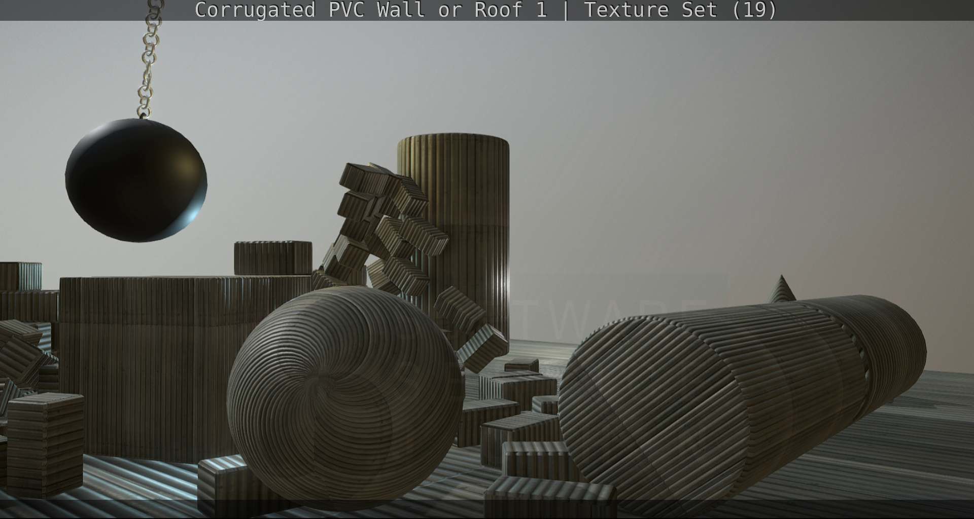 Corrugated PVC Wall or Roof 1 - Texture Set 19 Texture_110