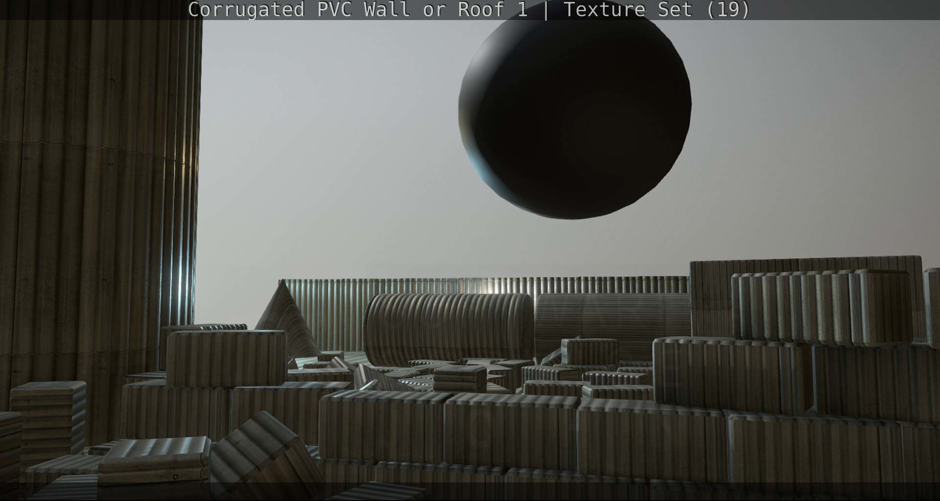 Corrugated PVC Wall or Roof 1 - Texture Set 19 Texture_90