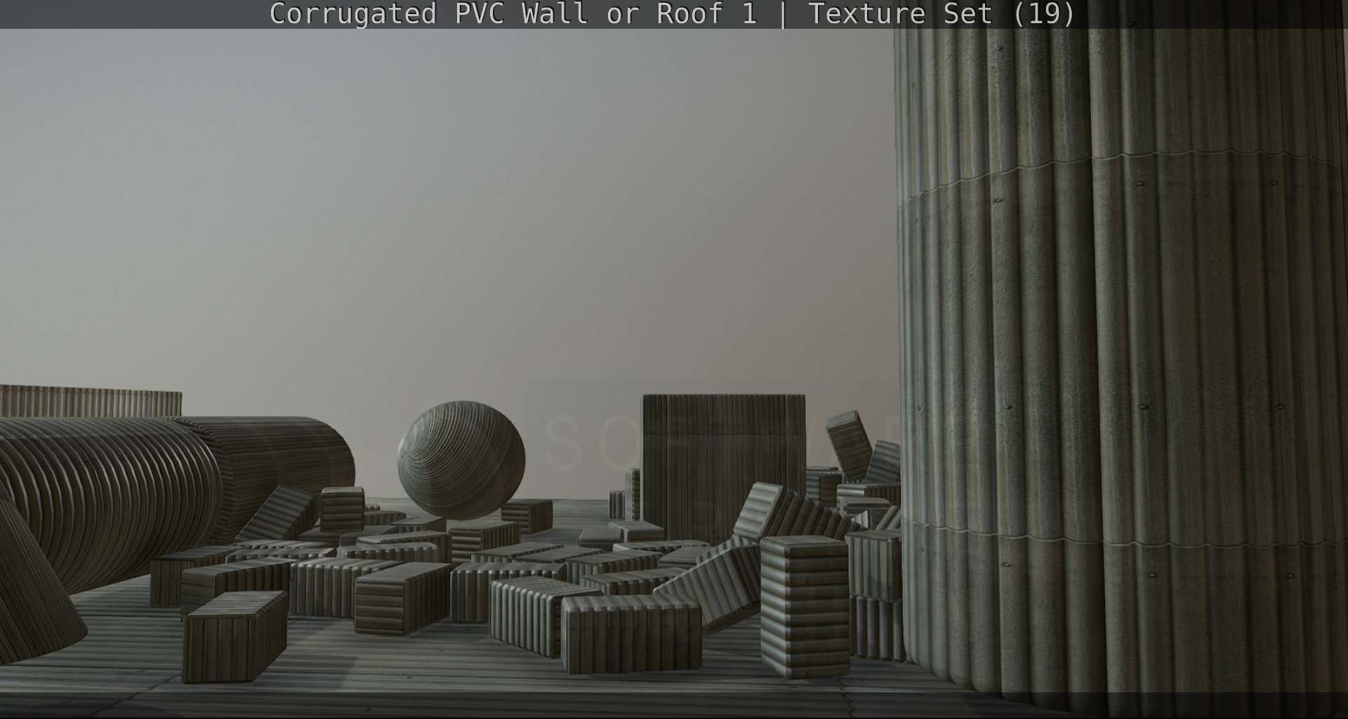 Corrugated PVC Wall or Roof 1 - Texture Set 19 Texture_85