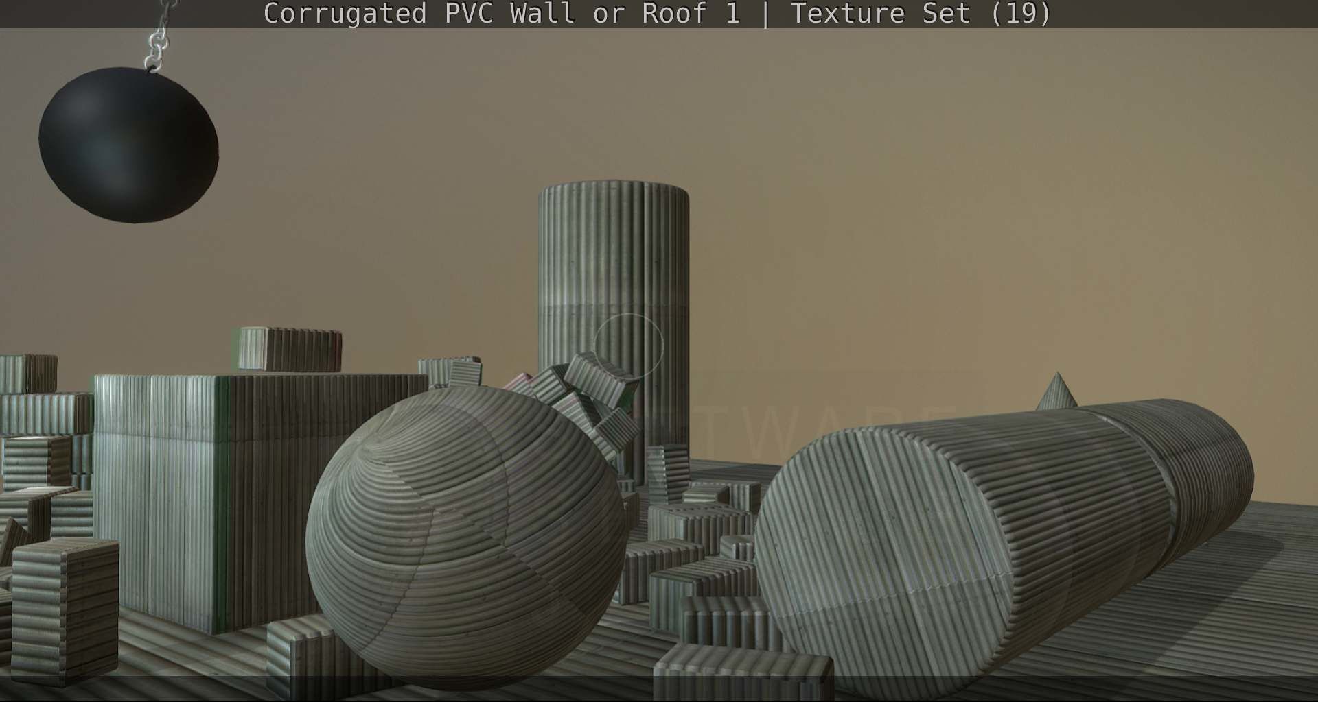 Corrugated PVC Wall or Roof 1 - Texture Set 19 Texture_112