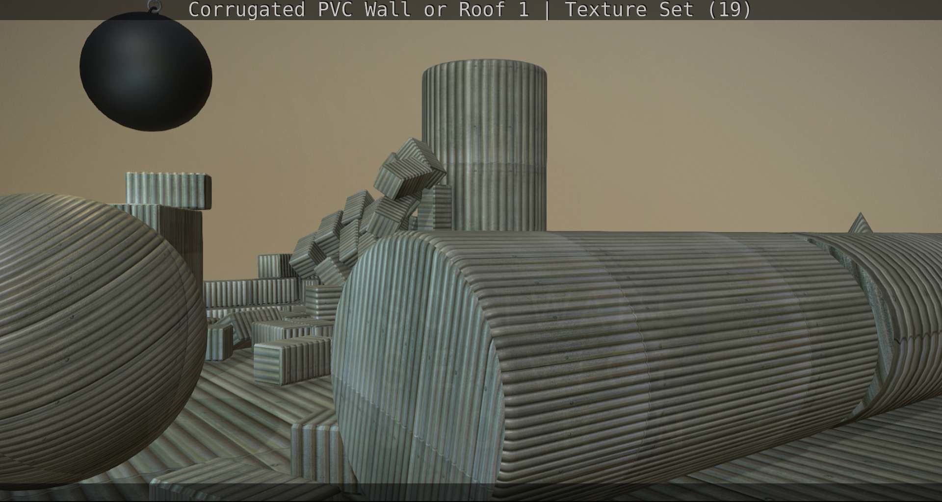 Corrugated PVC Wall or Roof 1 - Texture Set 19 Texture_23