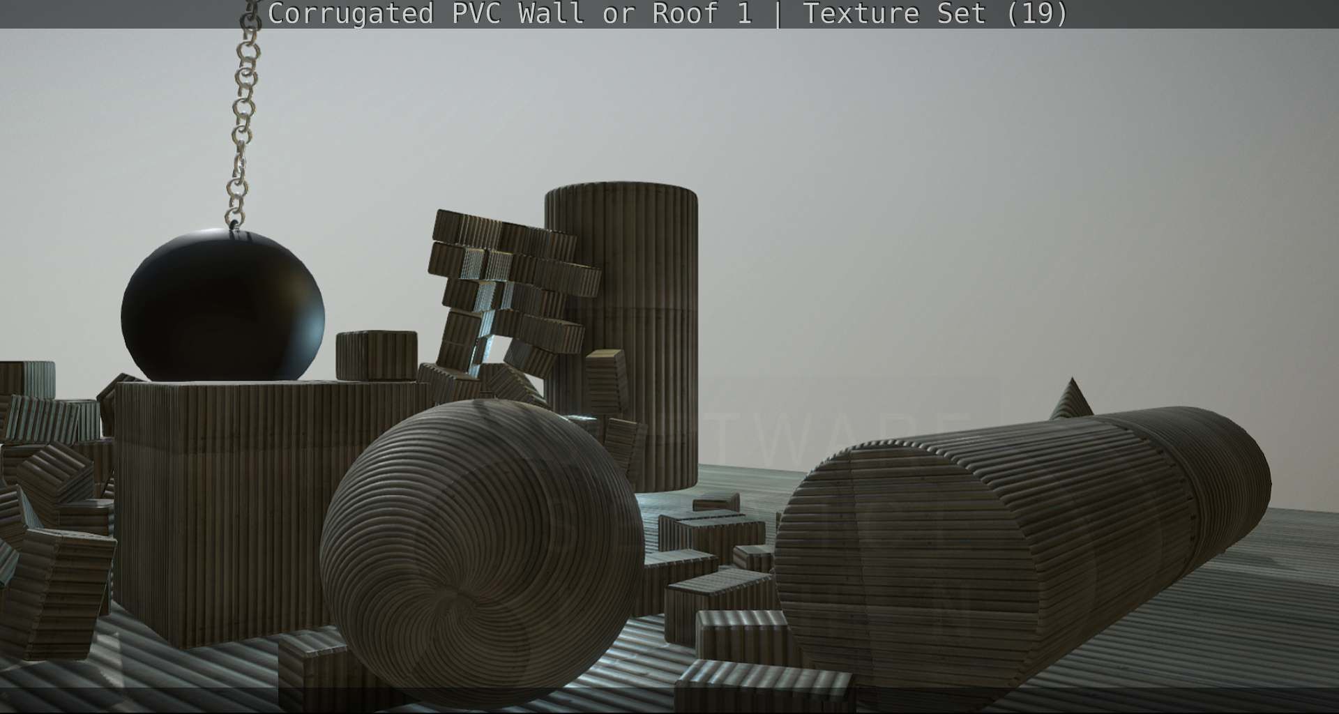 Corrugated PVC Wall or Roof 1 - Texture Set 19 Texture_109