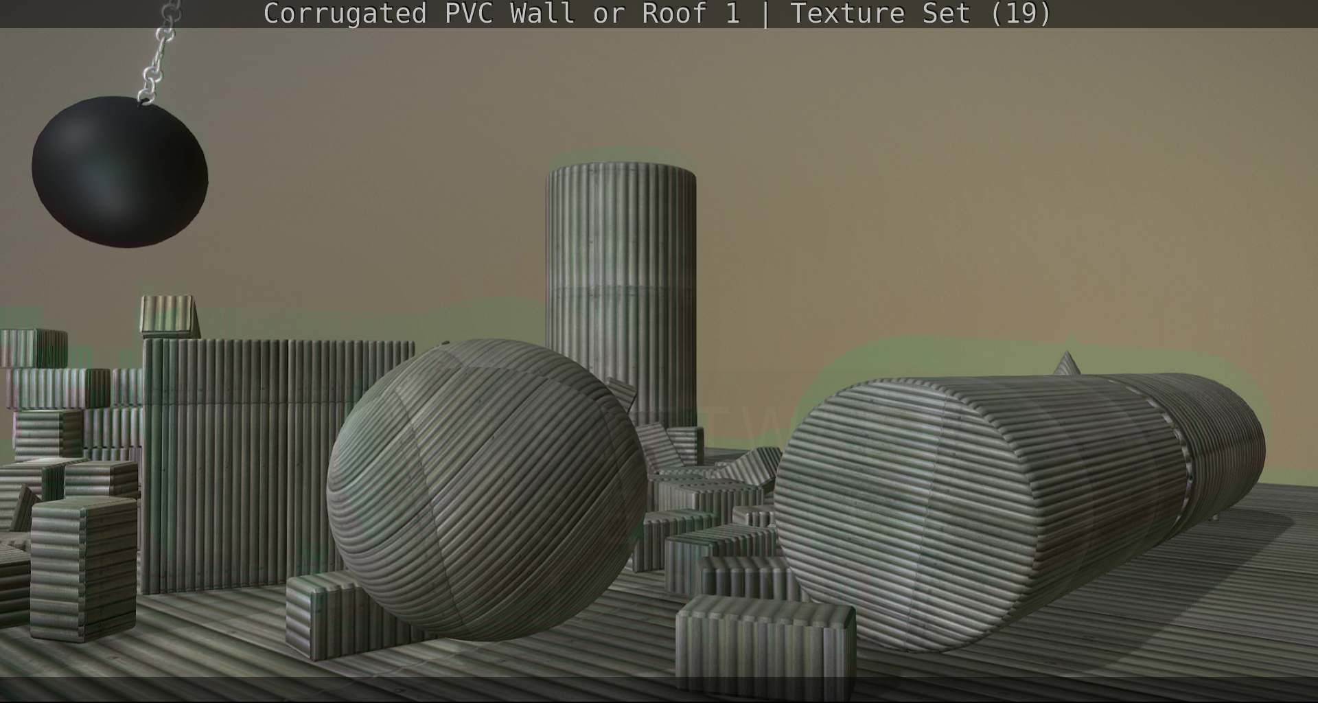 Corrugated PVC Wall or Roof 1 - Texture Set 19 Texture_114