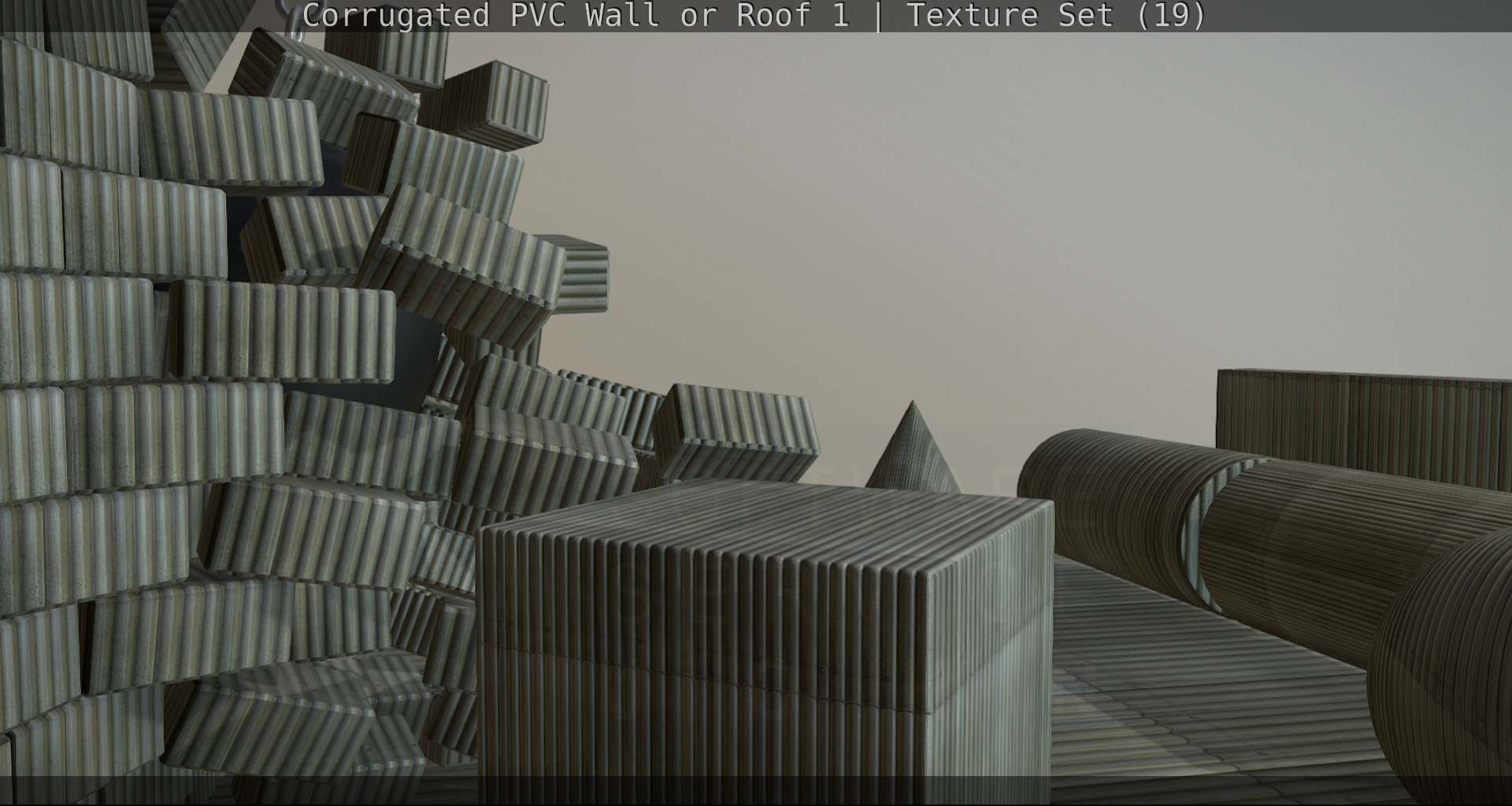 Corrugated PVC Wall or Roof 1 - Texture Set 19 Texture_101