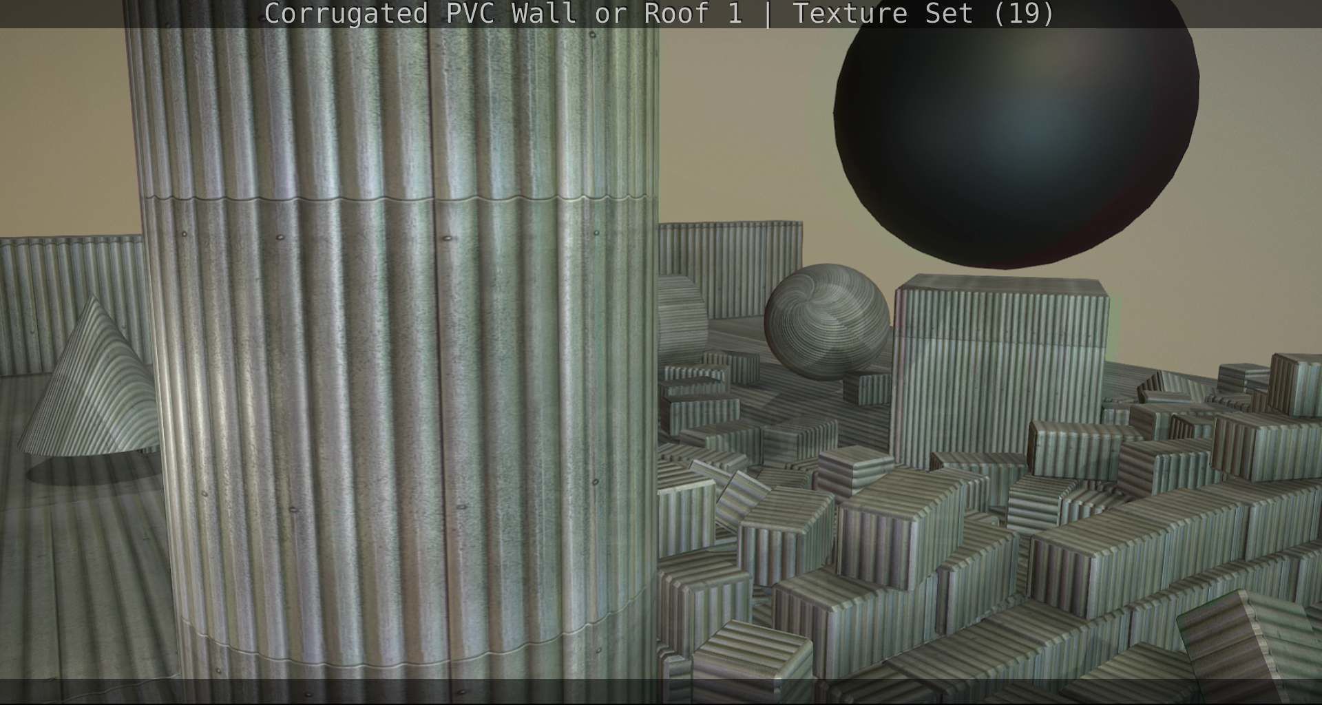 Corrugated PVC Wall or Roof 1 - Texture Set 19 Texture_57