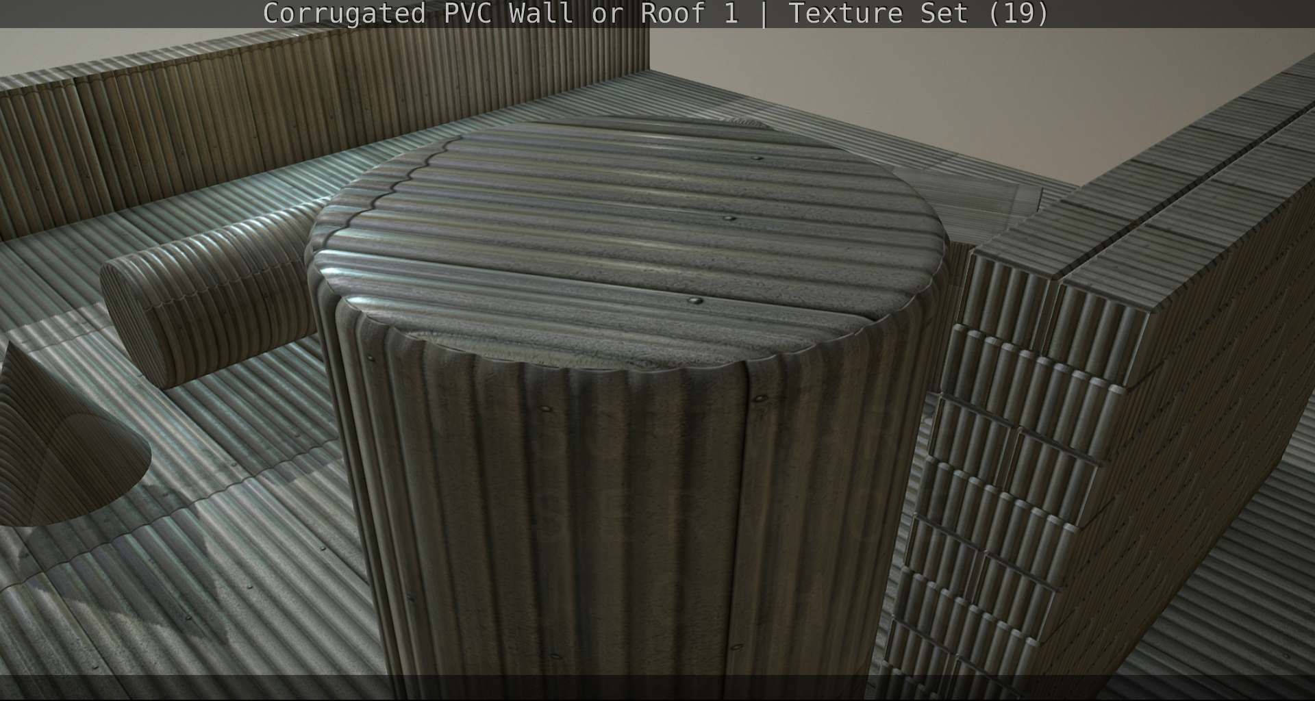 Corrugated PVC Wall or Roof 1 - Texture Set 19 Texture_64