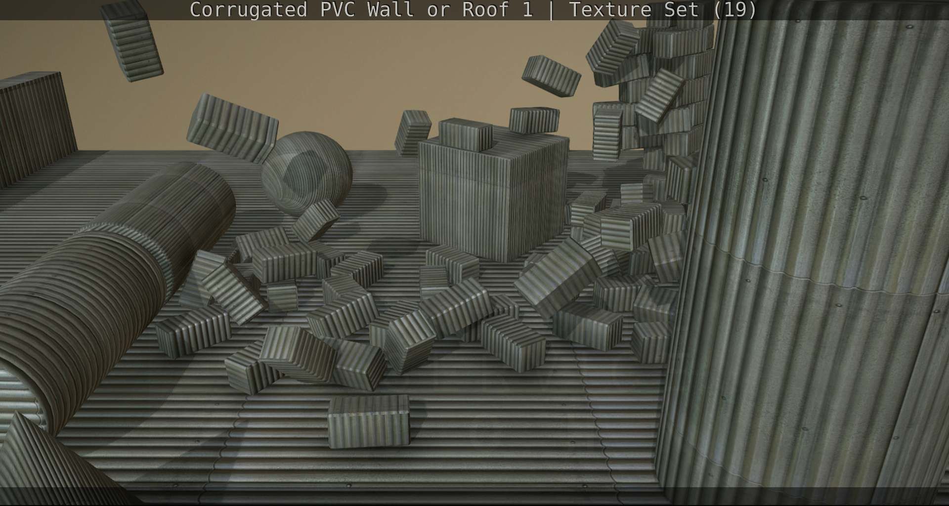 Corrugated PVC Wall or Roof 1 - Texture Set 19 Texture_73