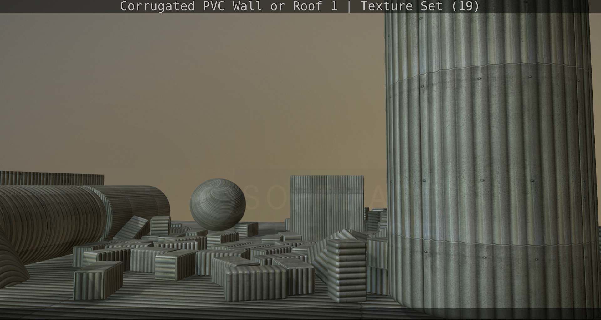 Corrugated PVC Wall or Roof 1 - Texture Set 19 Texture_88