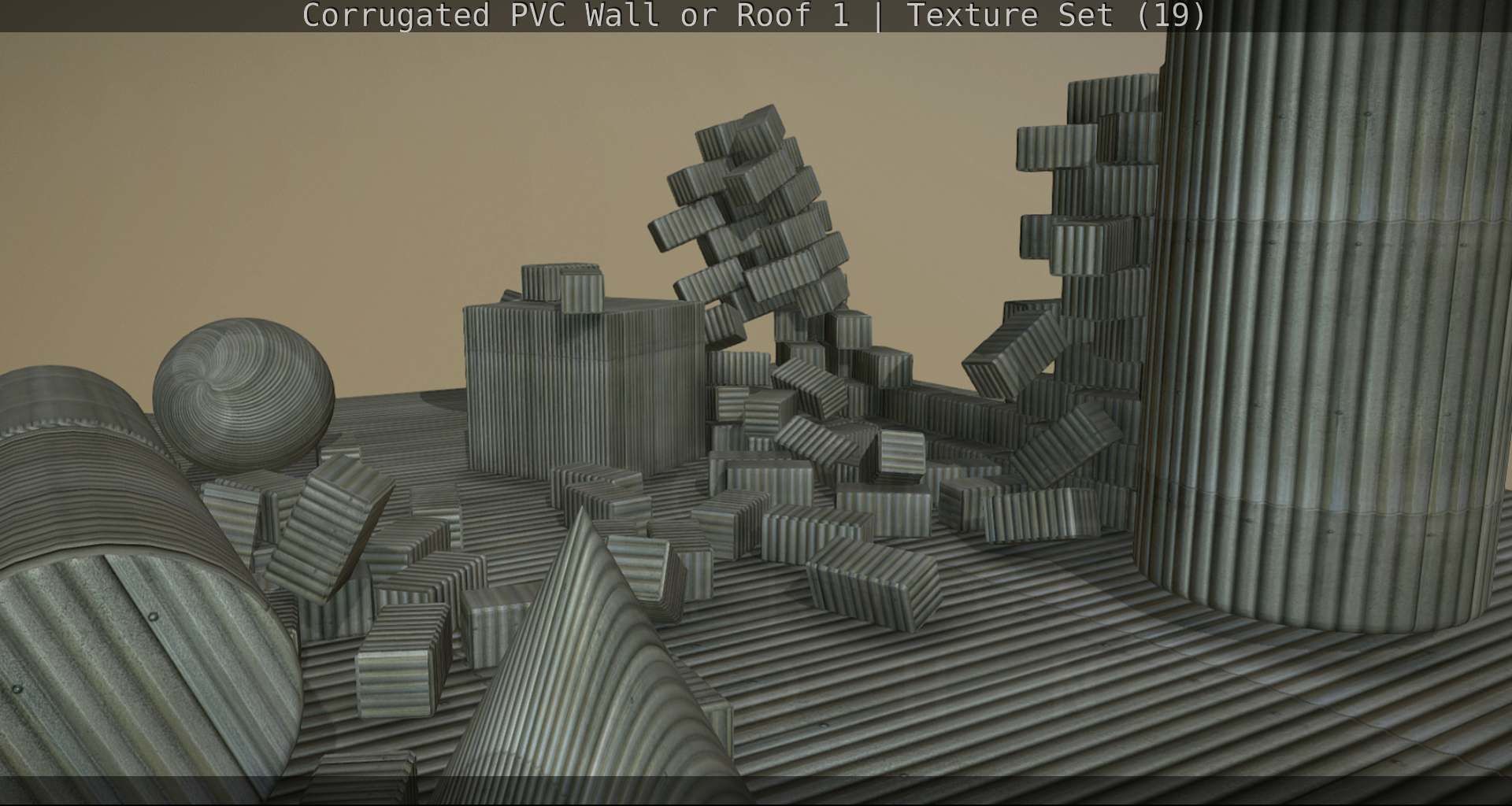 Corrugated PVC Wall or Roof 1 - Texture Set 19 Texture_75