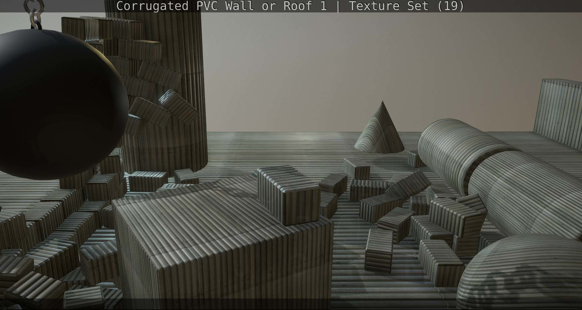 Corrugated PVC Wall or Roof 1 - Texture Set 19 Texture_49