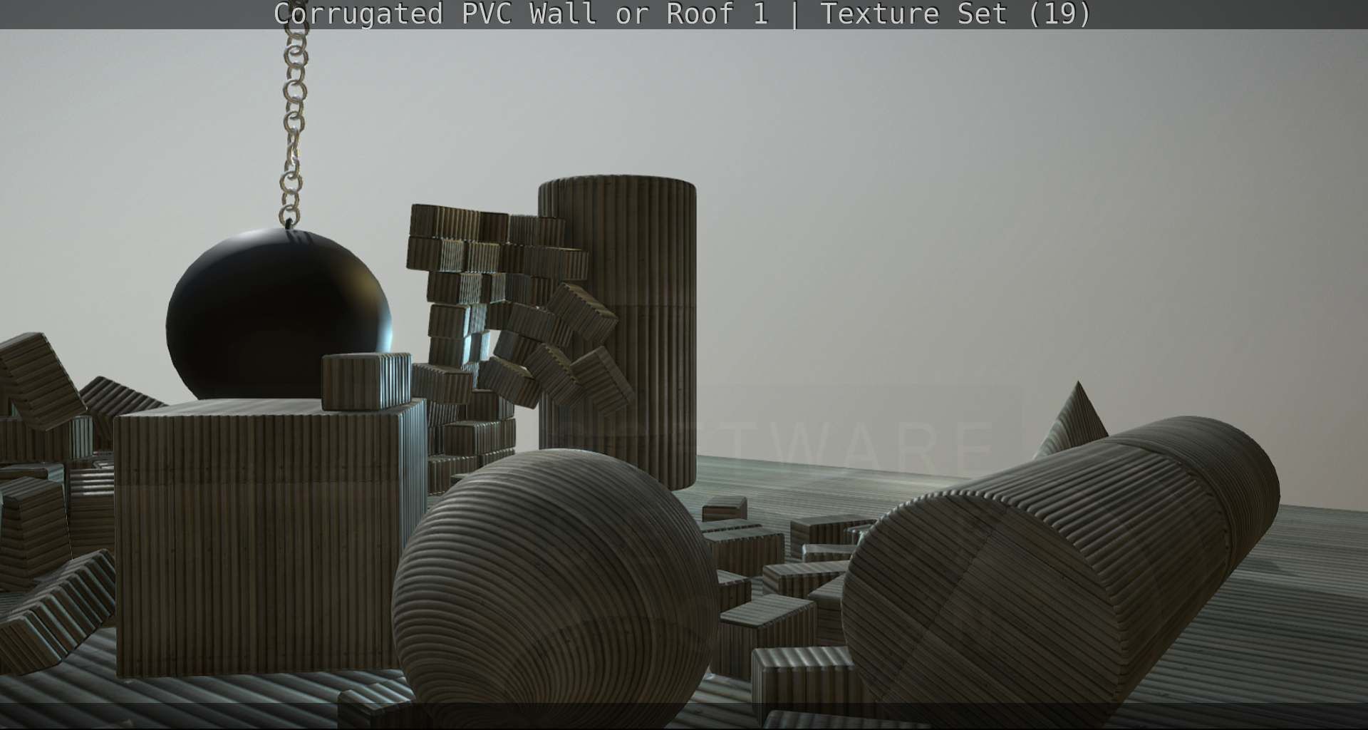 Corrugated PVC Wall or Roof 1 - Texture Set 19 Texture_108