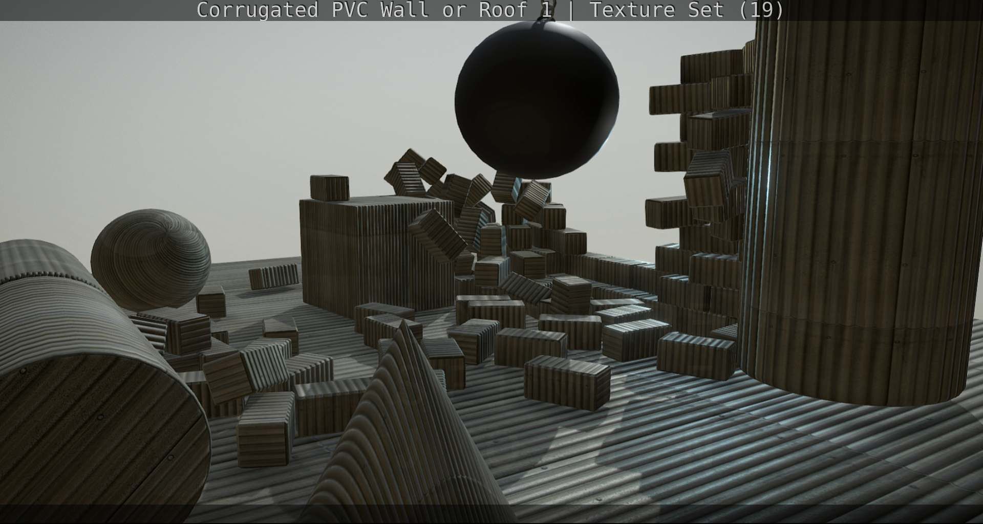 Corrugated PVC Wall or Roof 1 - Texture Set 19 Texture_77