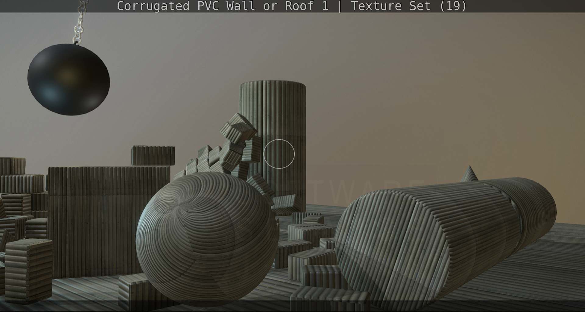 Corrugated PVC Wall or Roof 1 - Texture Set 19 Texture_111