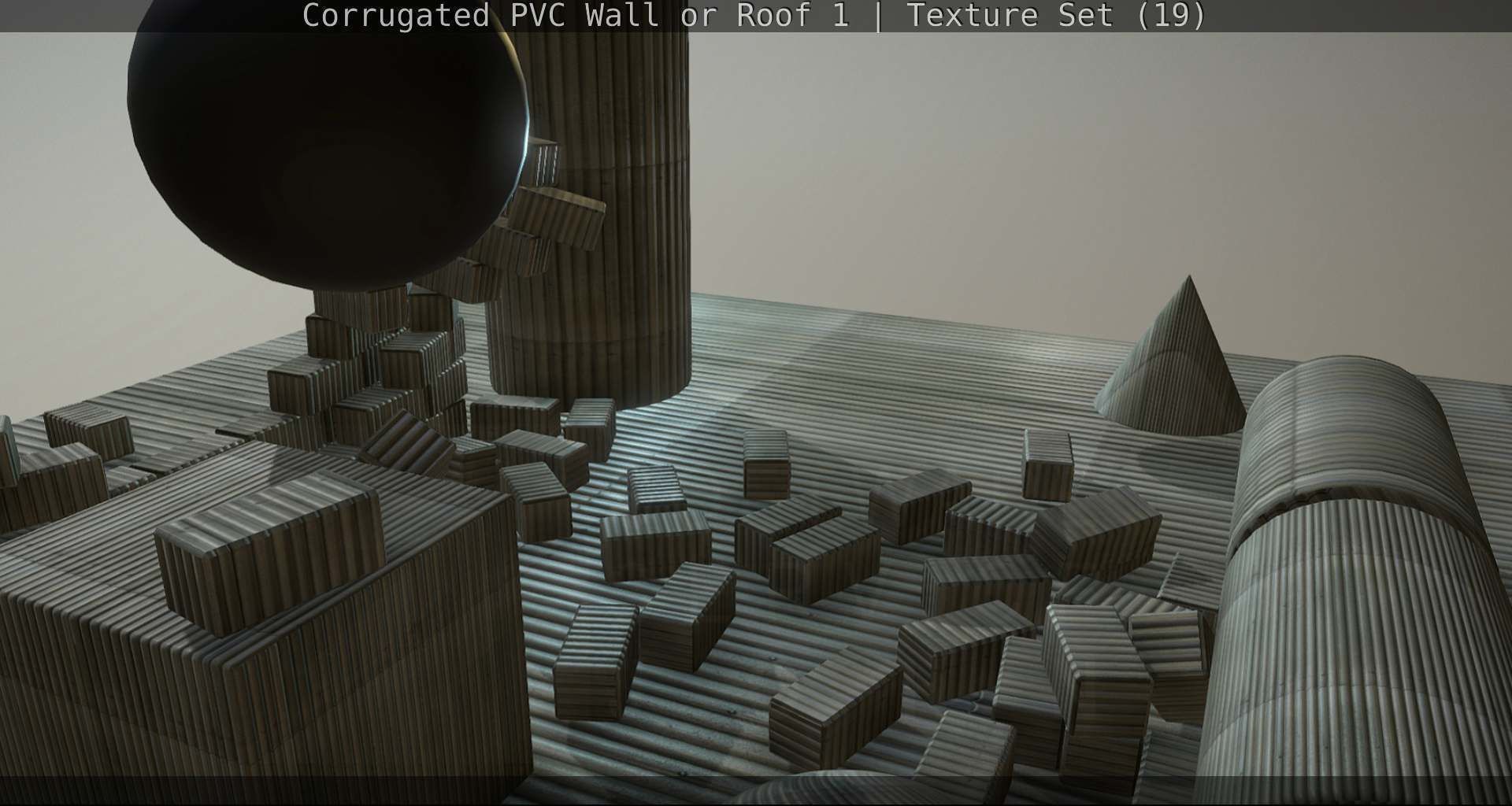 Corrugated PVC Wall or Roof 1 - Texture Set 19 Texture_48