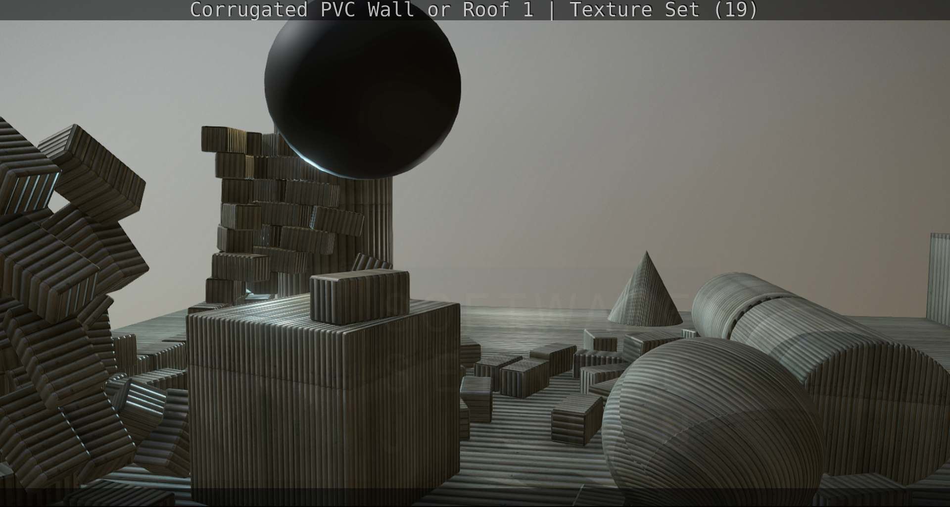 Corrugated PVC Wall or Roof 1 - Texture Set 19 Texture_106