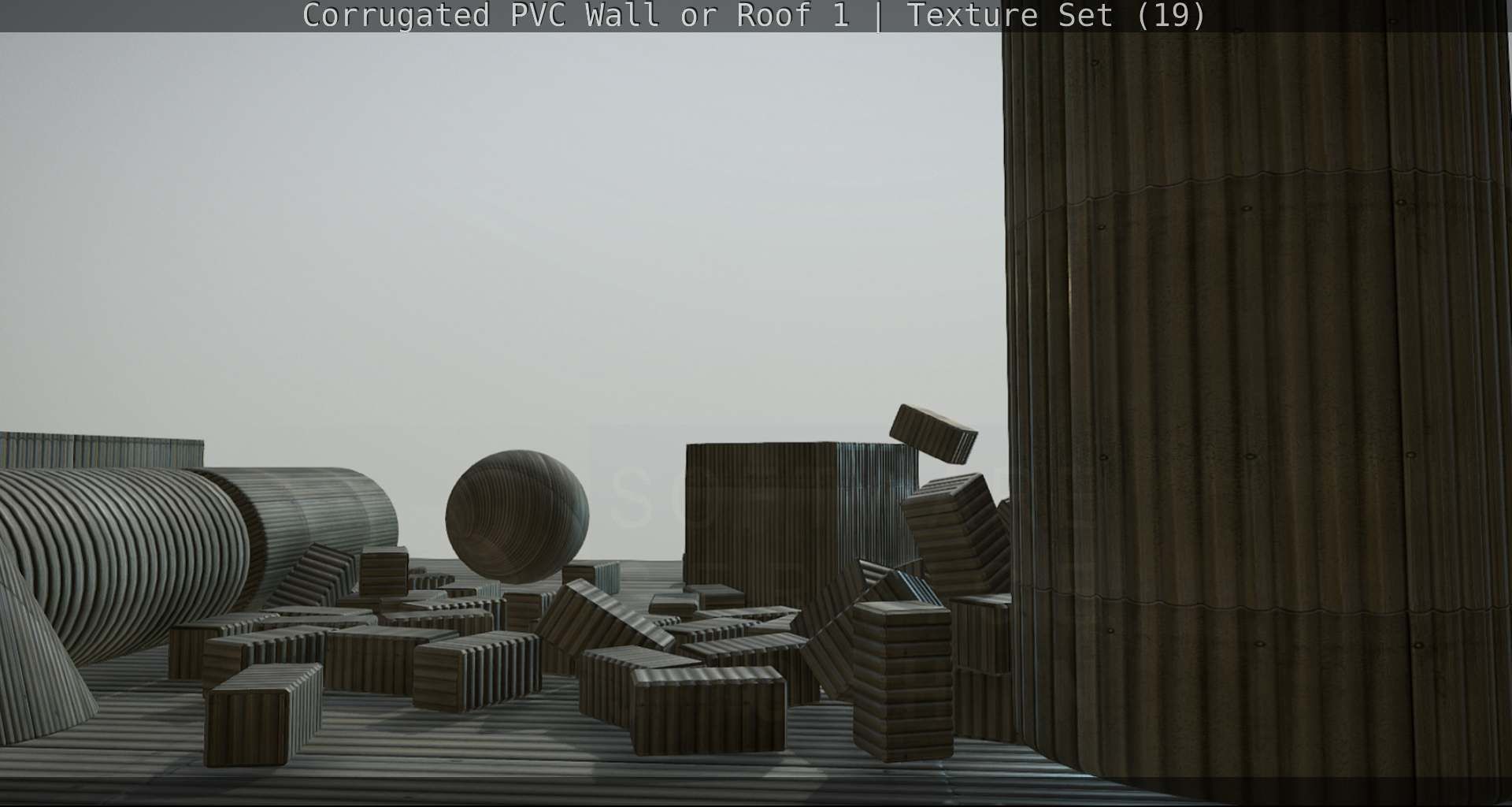 Corrugated PVC Wall or Roof 1 - Texture Set 19 Texture_84