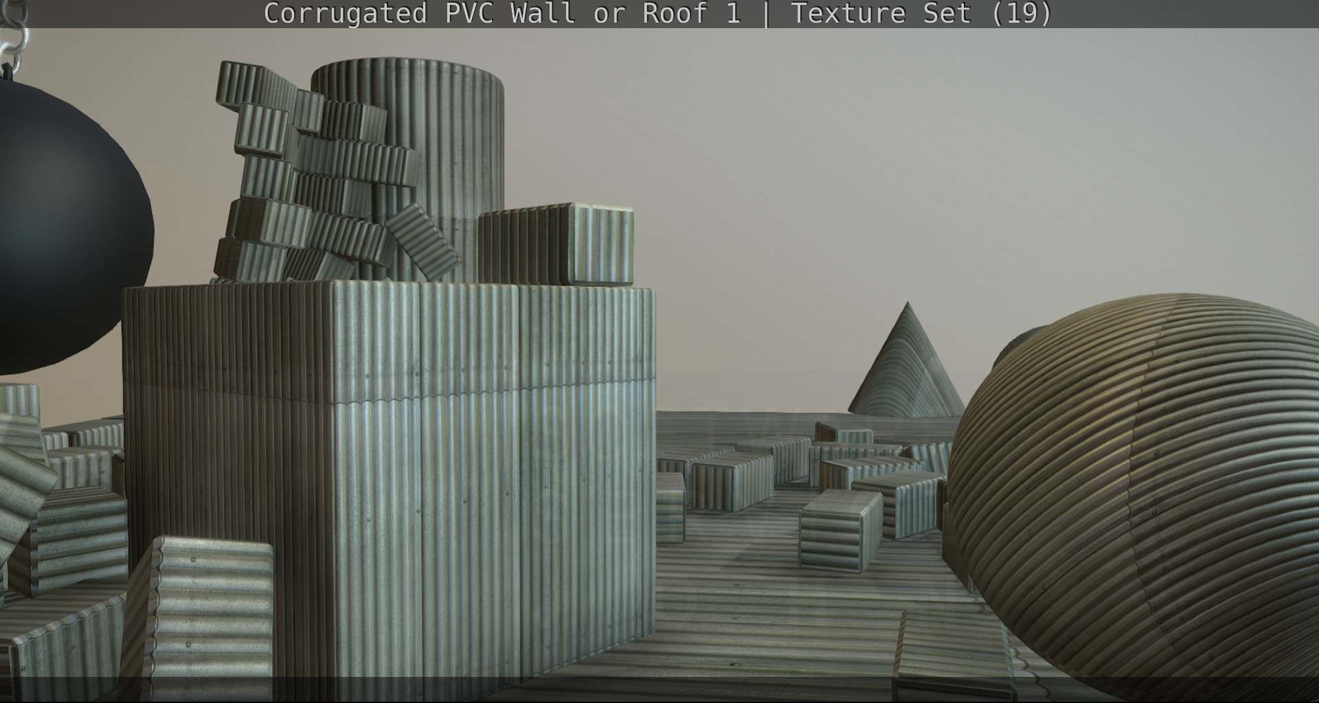 Corrugated PVC Wall or Roof 1 - Texture Set 19 Texture_15