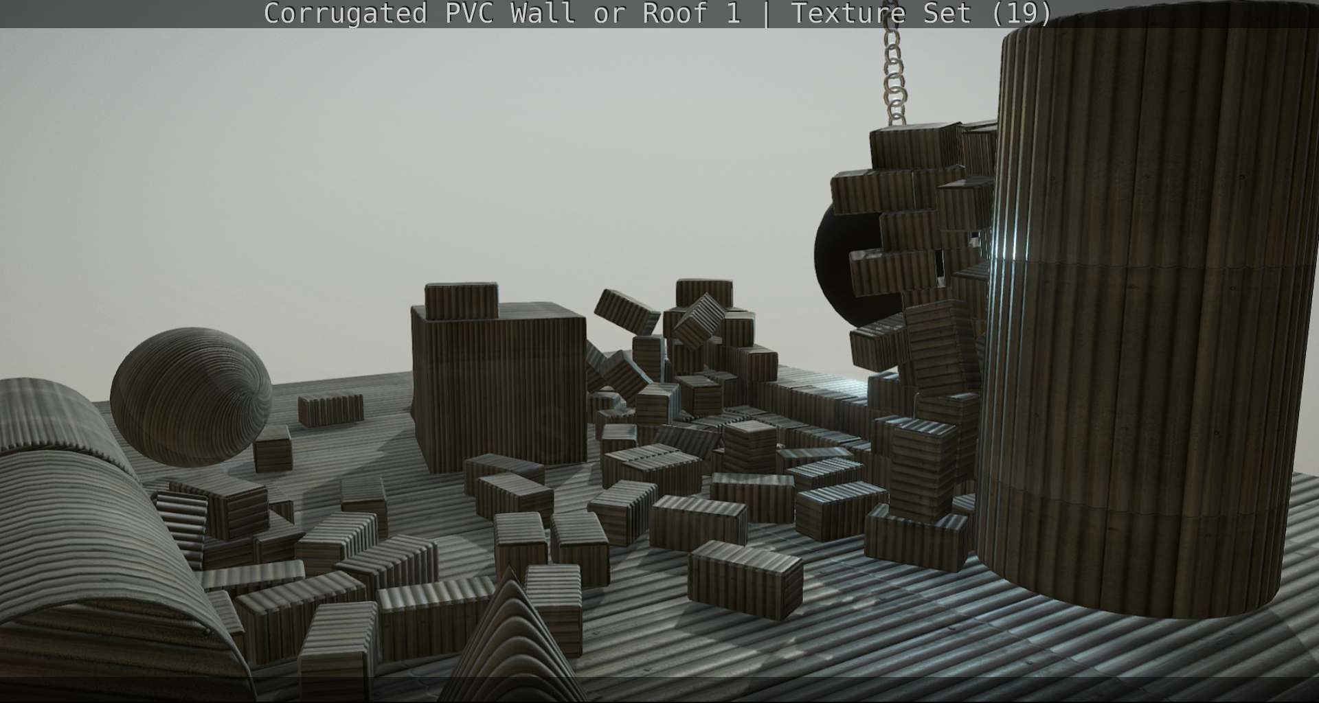 Corrugated PVC Wall or Roof 1 - Texture Set 19 Texture_79