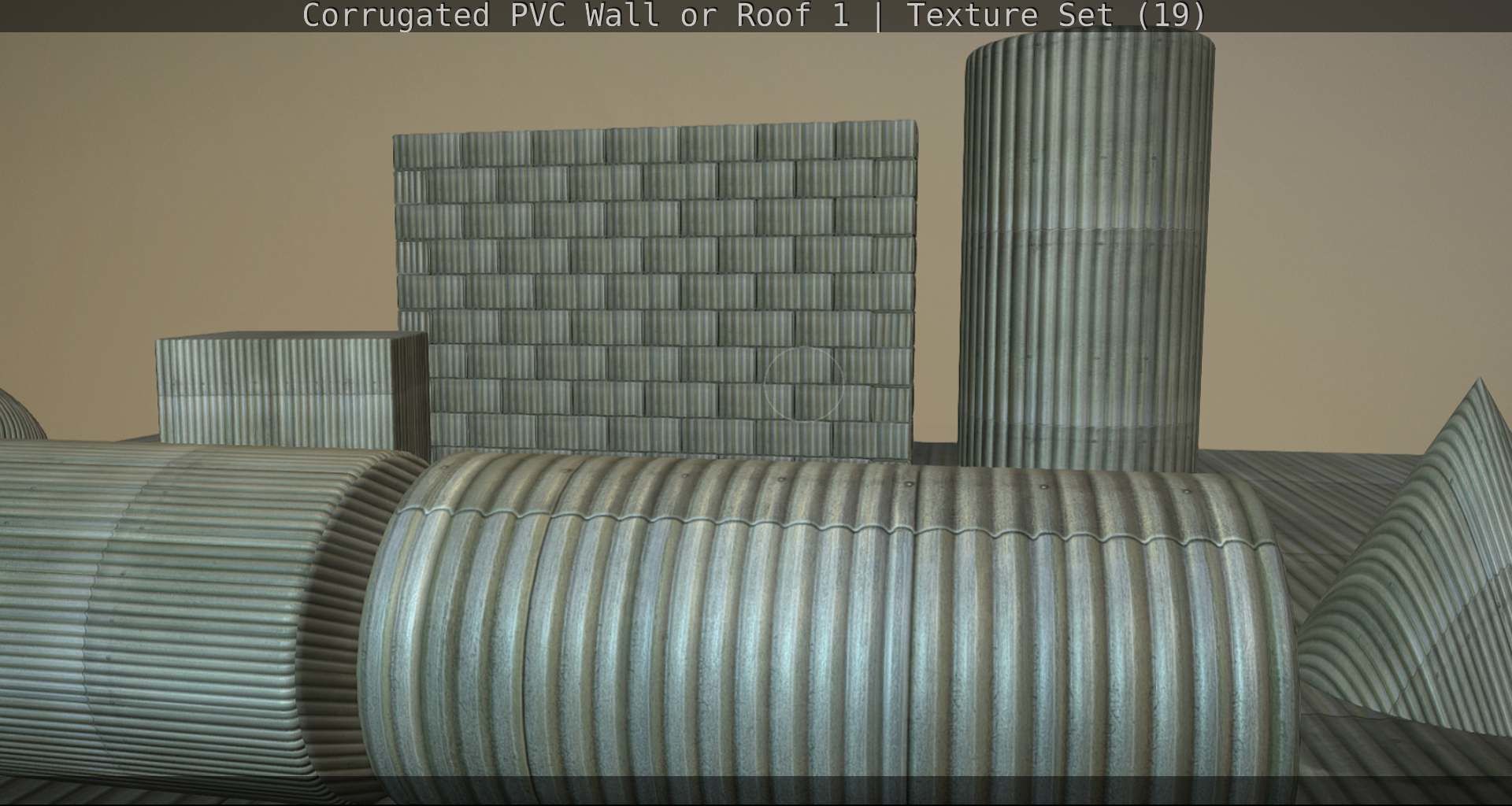 Corrugated PVC Wall or Roof 1 - Texture Set 19 Texture_35