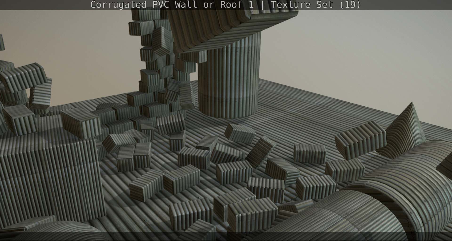 Corrugated PVC Wall or Roof 1 - Texture Set 19 Texture_45