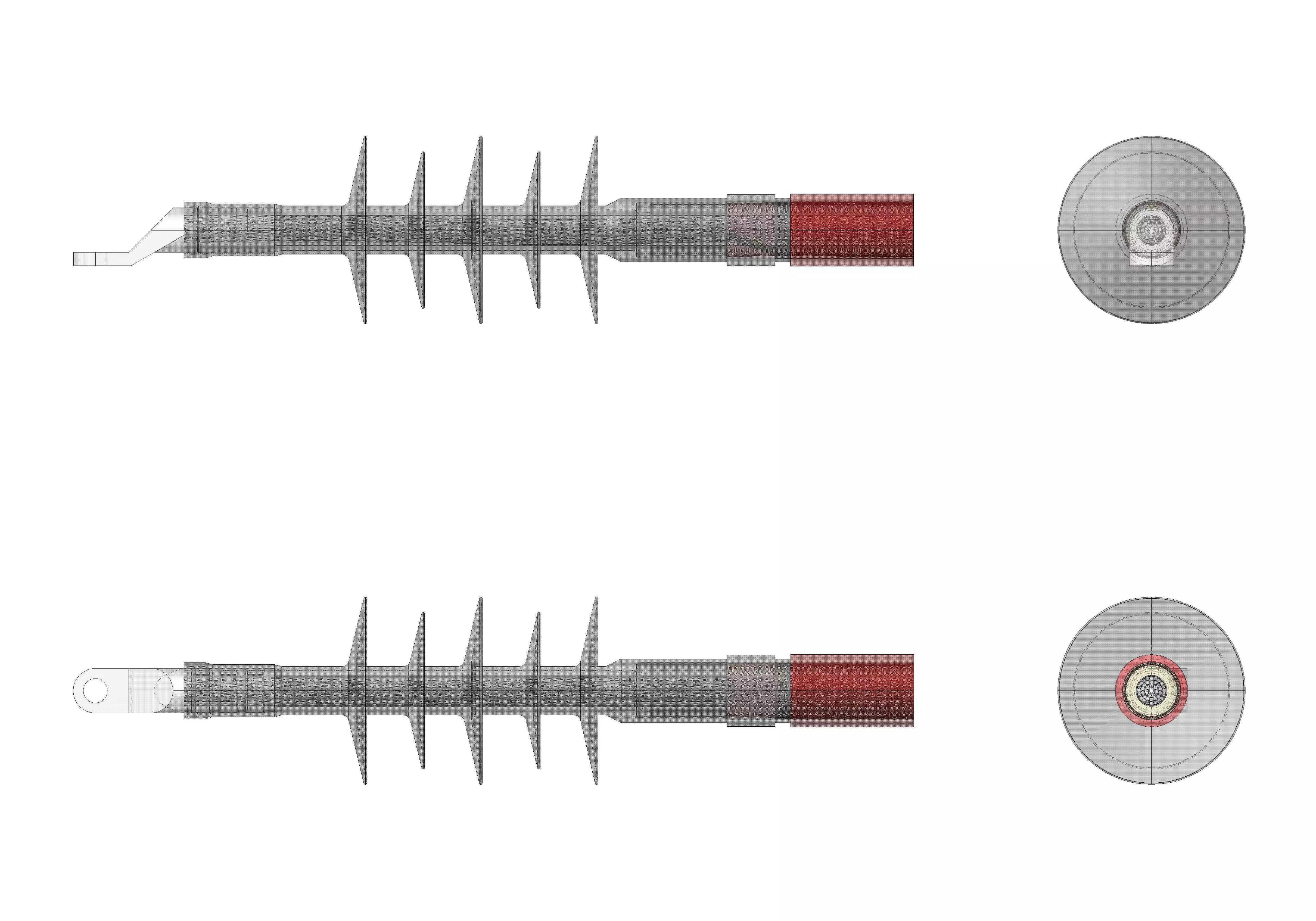 Medium voltage outdoor cable terminal Free 3D model