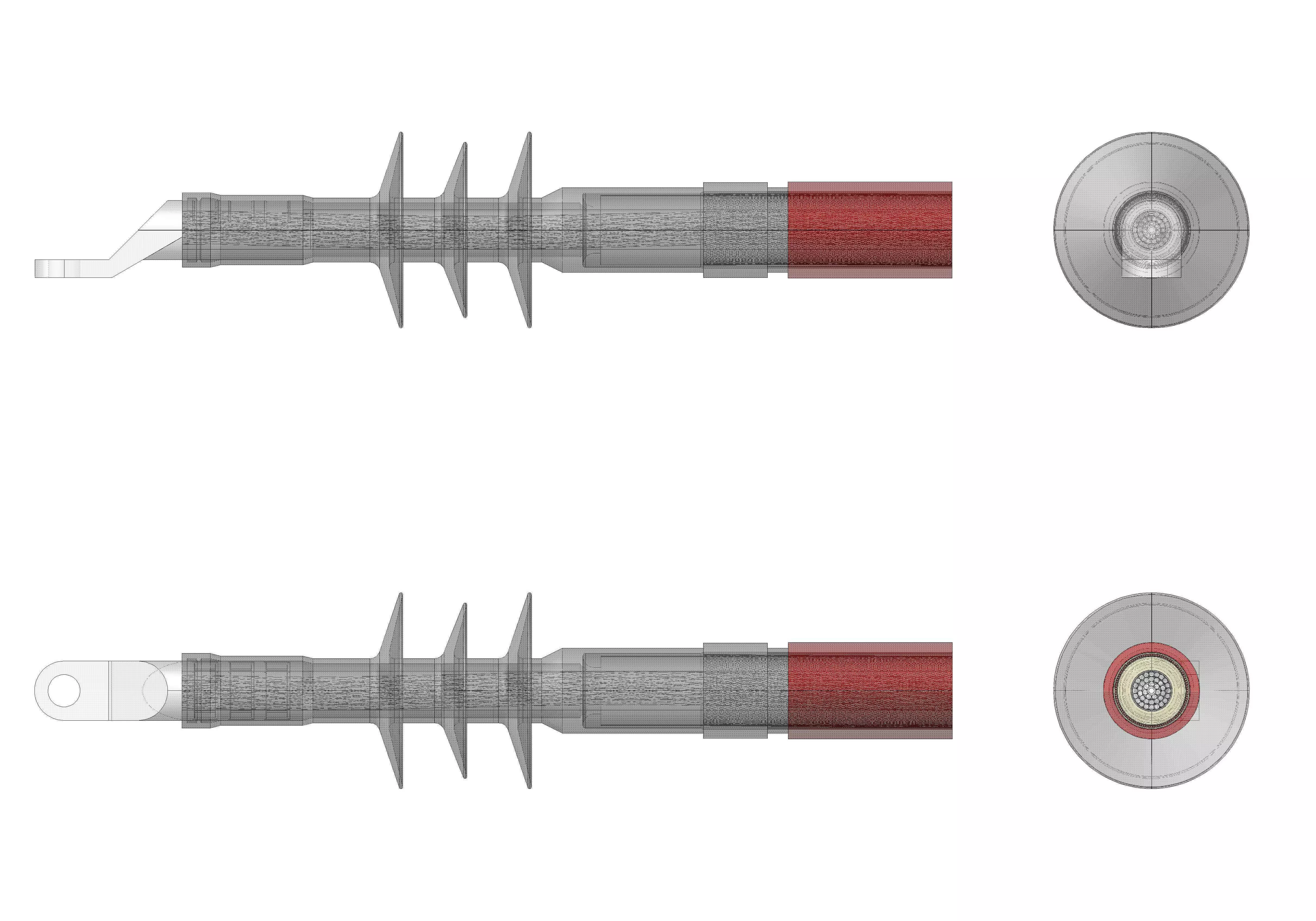 Medium voltage indoor cable terminal Free 3D model