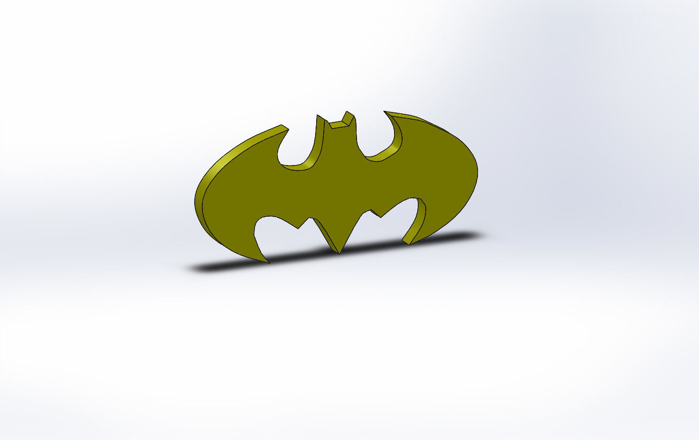 Batman logo 3D print model_1