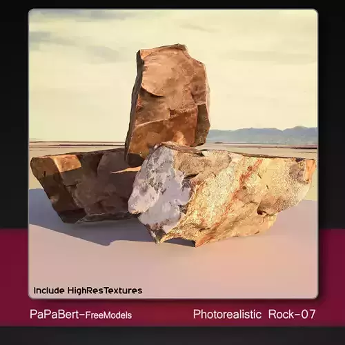Photorealistic Rock-07 Free 3D model