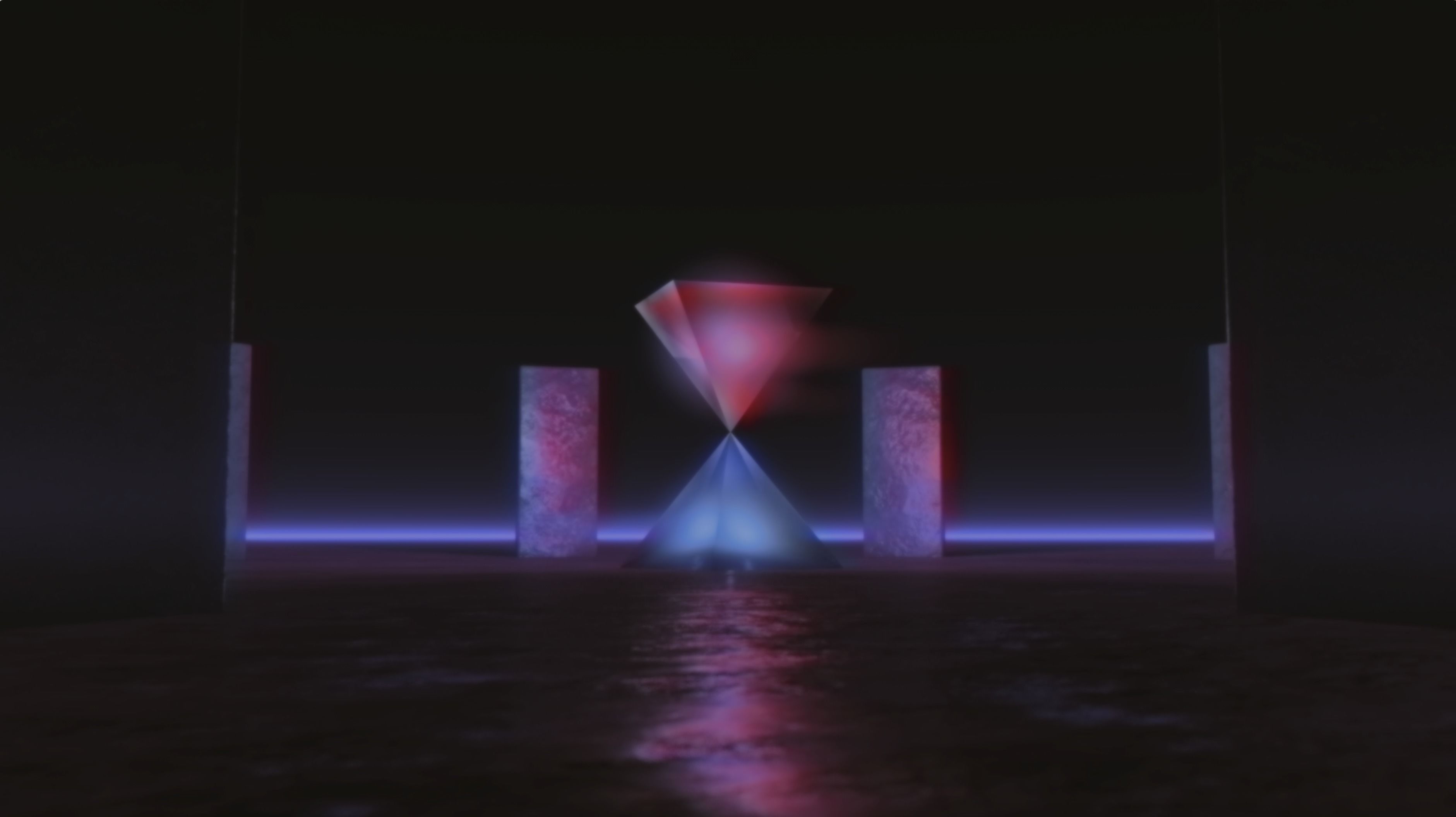 Retro Pyramid Motion Graphics - Animated Scene 3D model_2