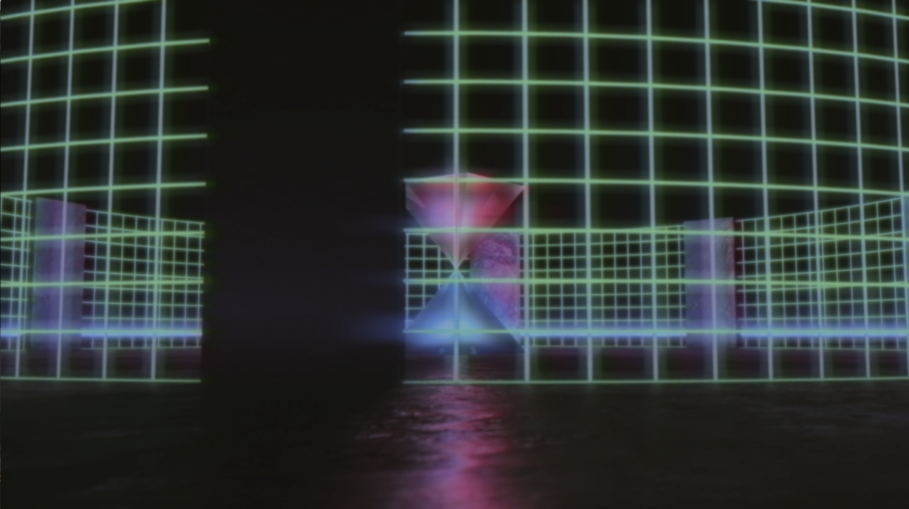 Retro Pyramid Motion Graphics - Animated Scene 3D model_1