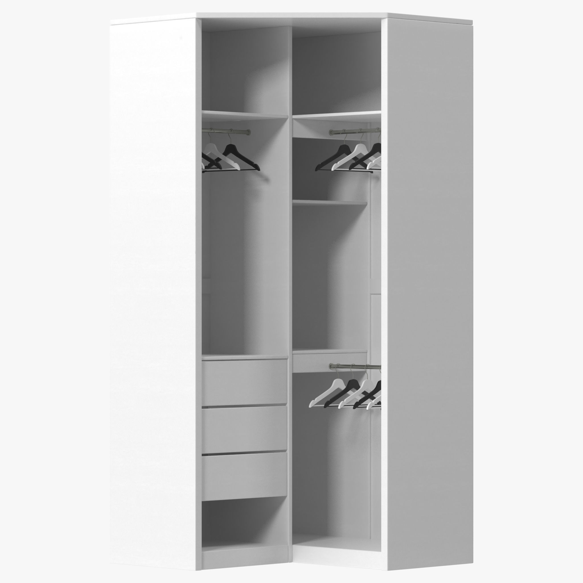 Wardrobe with Clothes 10 3D model_11