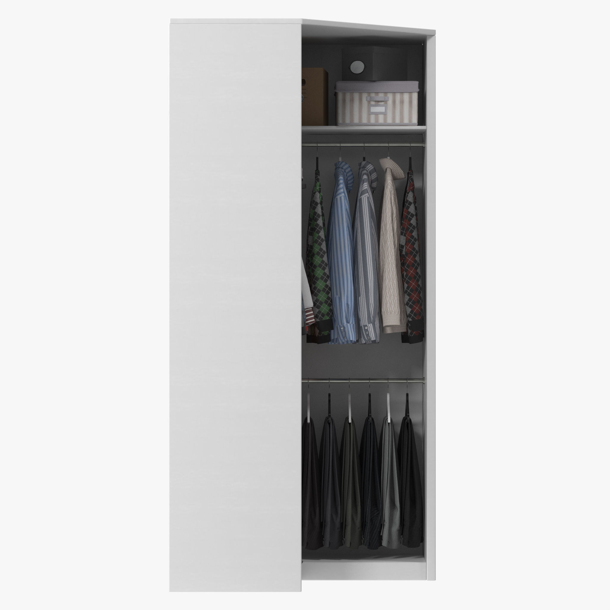 Wardrobe with Clothes 10 3D model_9