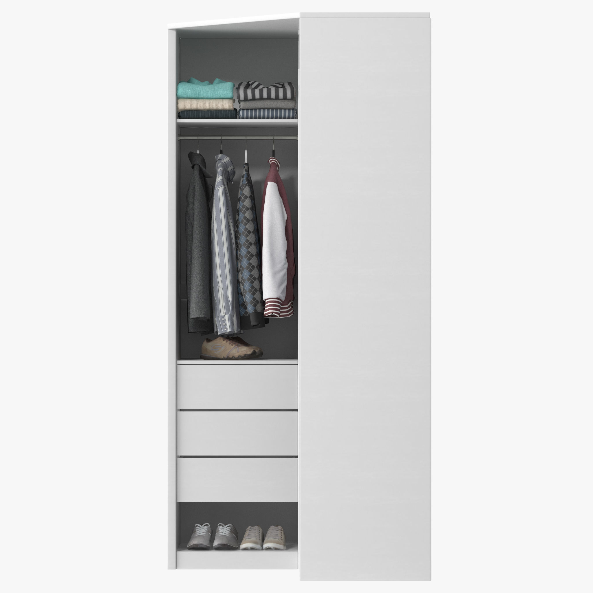 Wardrobe with Clothes 10 3D model_8