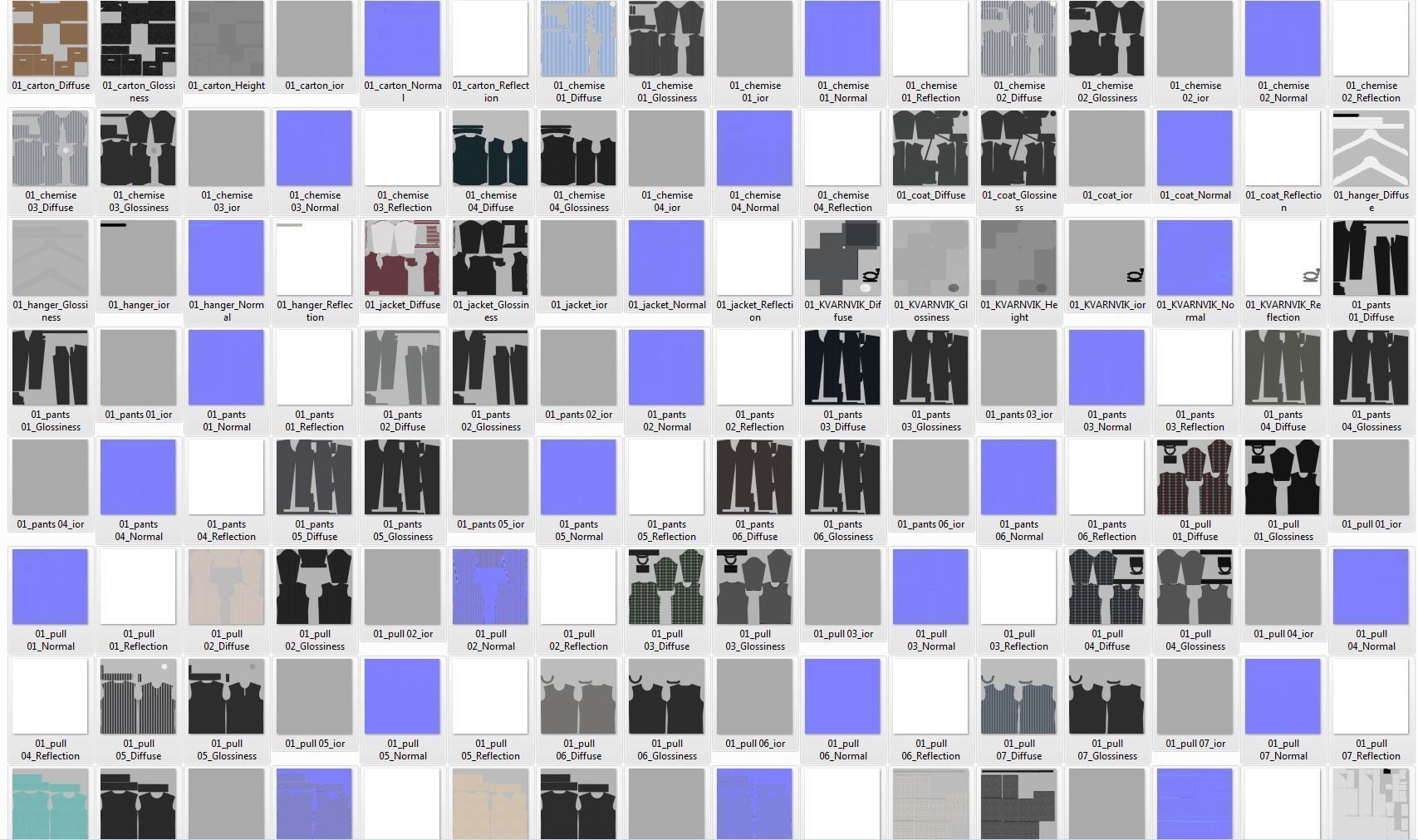Wardrobe with Clothes 10 3D model_17