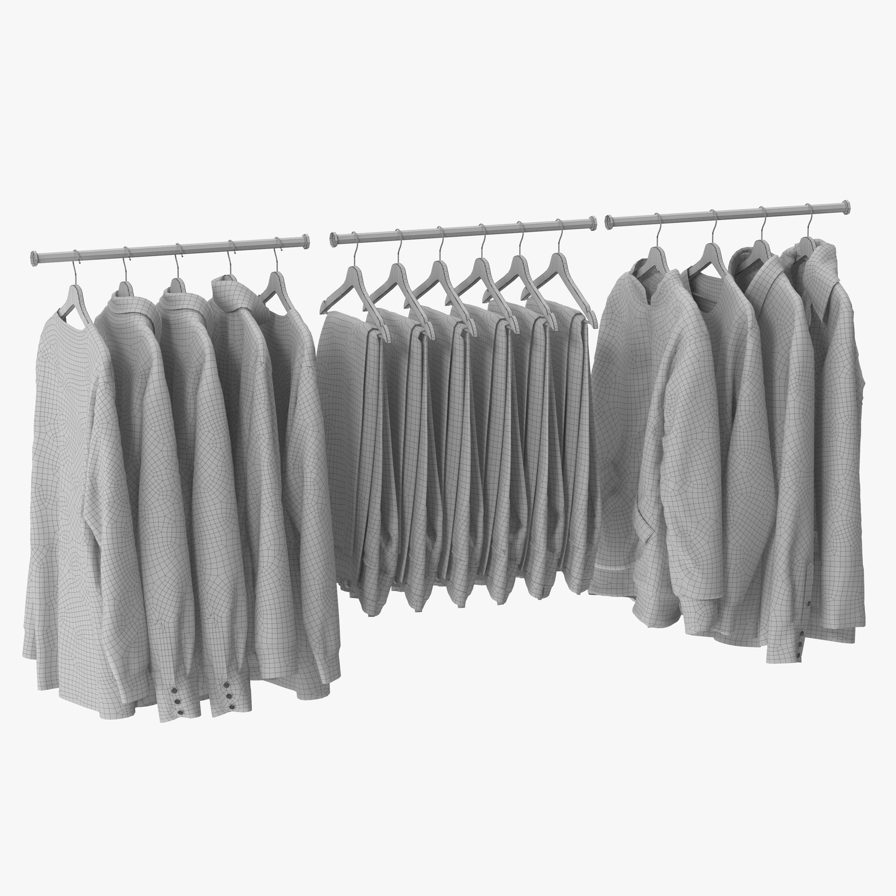 Wardrobe with Clothes 10 3D model_16