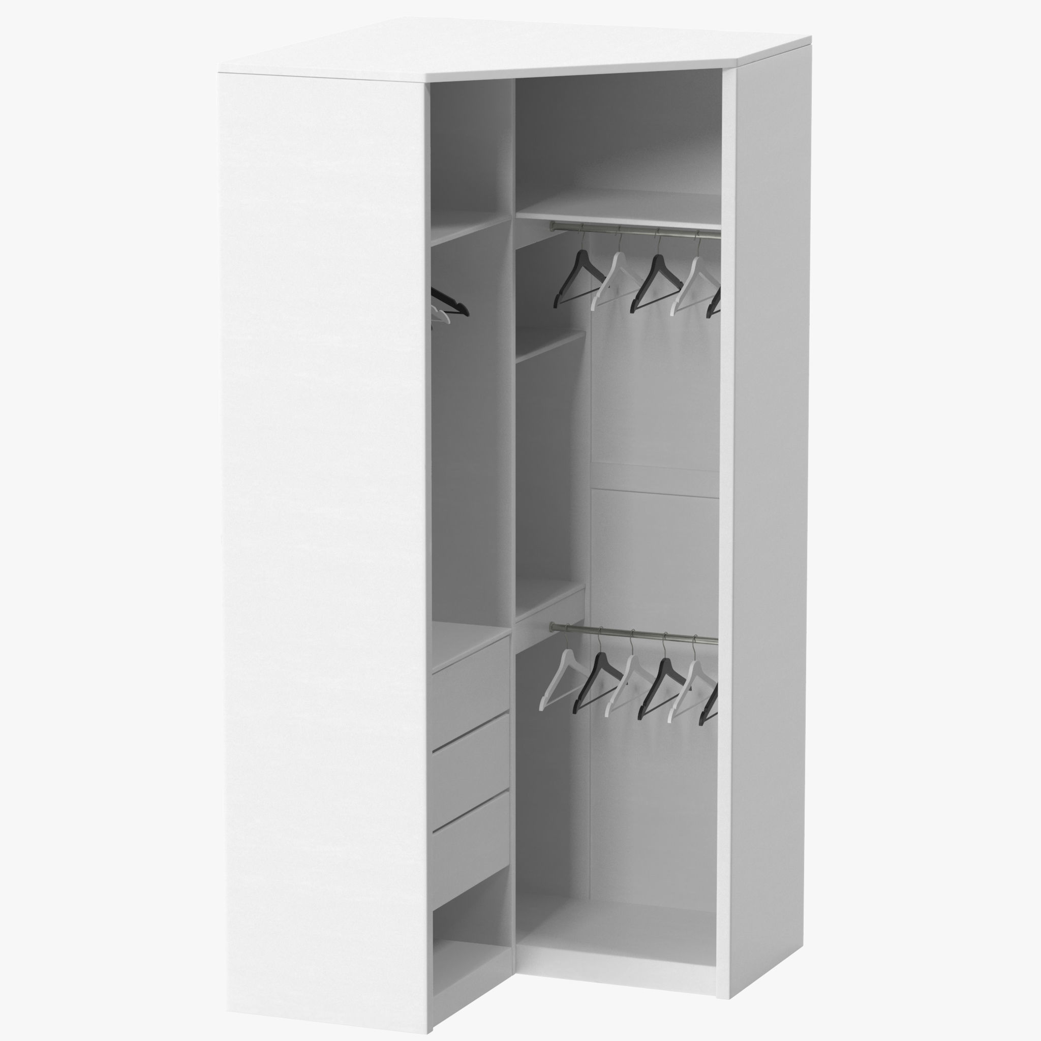 Wardrobe with Clothes 10 3D model_12