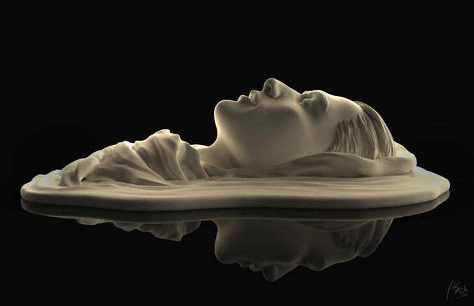 Drowning Free 3D Printable Sculpture Free 3D print model