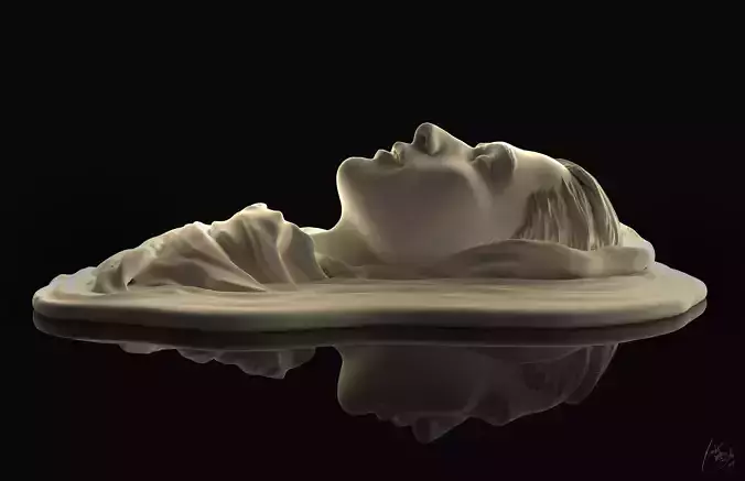 Drowning Free 3D Printable Sculpture Free 3D print model