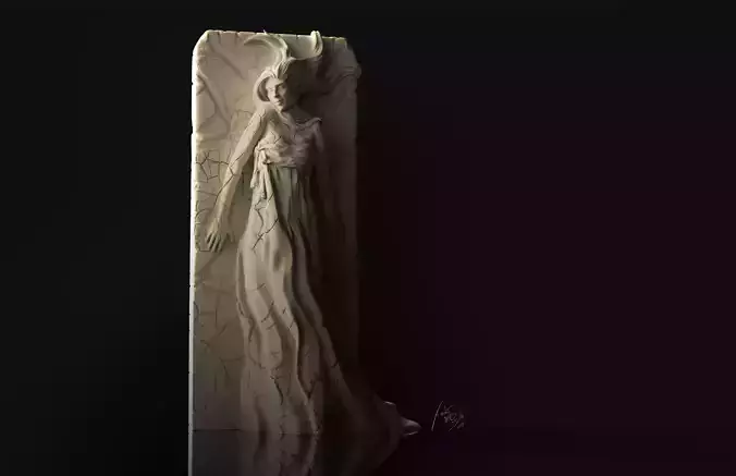Plaster Girl 3D Printable Sculpture 3D print model