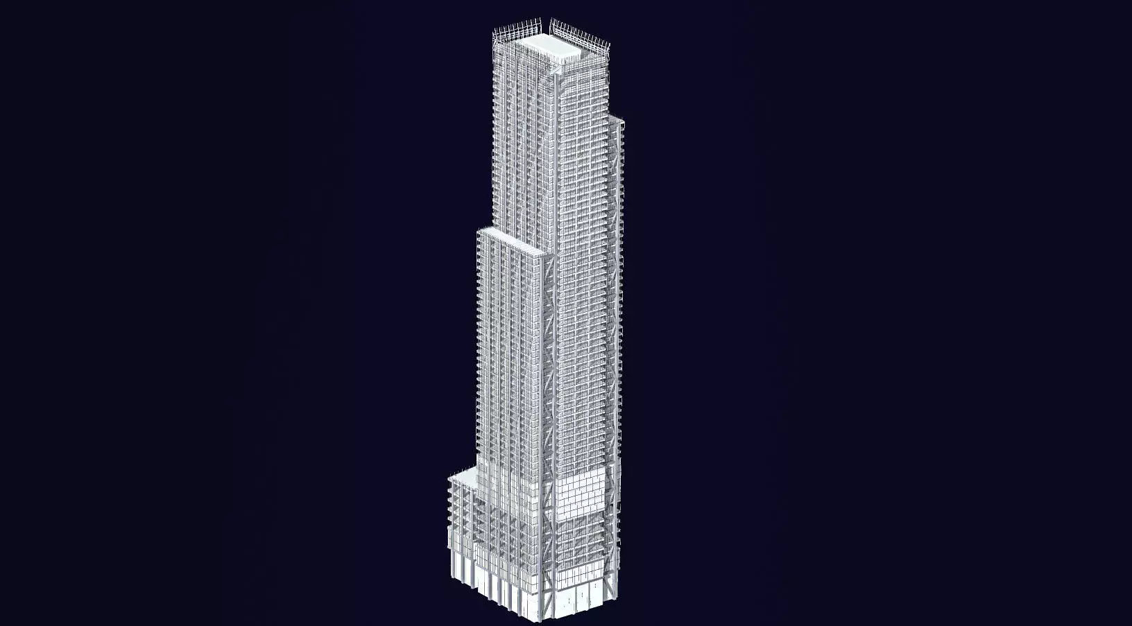 3 World Trade Center at 175 Greenwich Street Low-poly 3D model_0