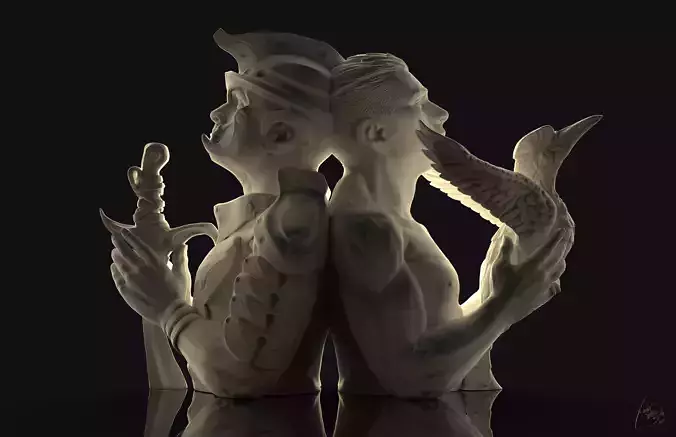 Warriors 3D Printable Sculpture