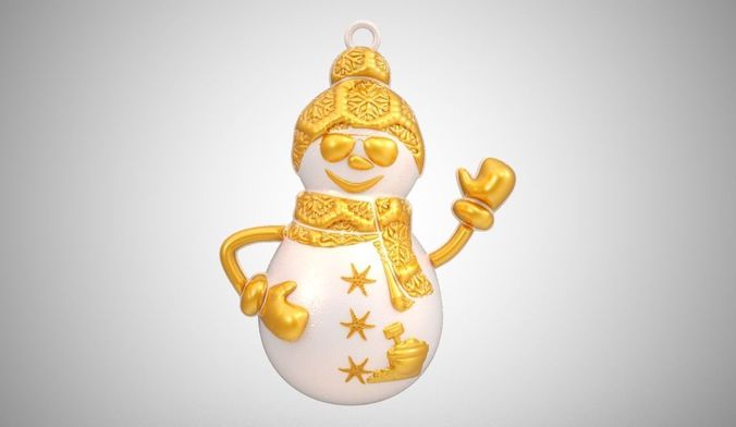 Snowman Necklace 3D print model