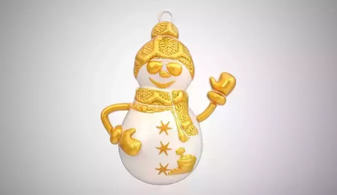 Snowman Necklace 3D print model