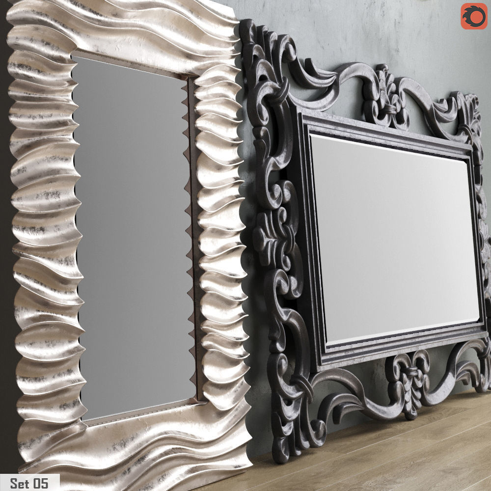 Mirror Collection Set 05 3D model_1