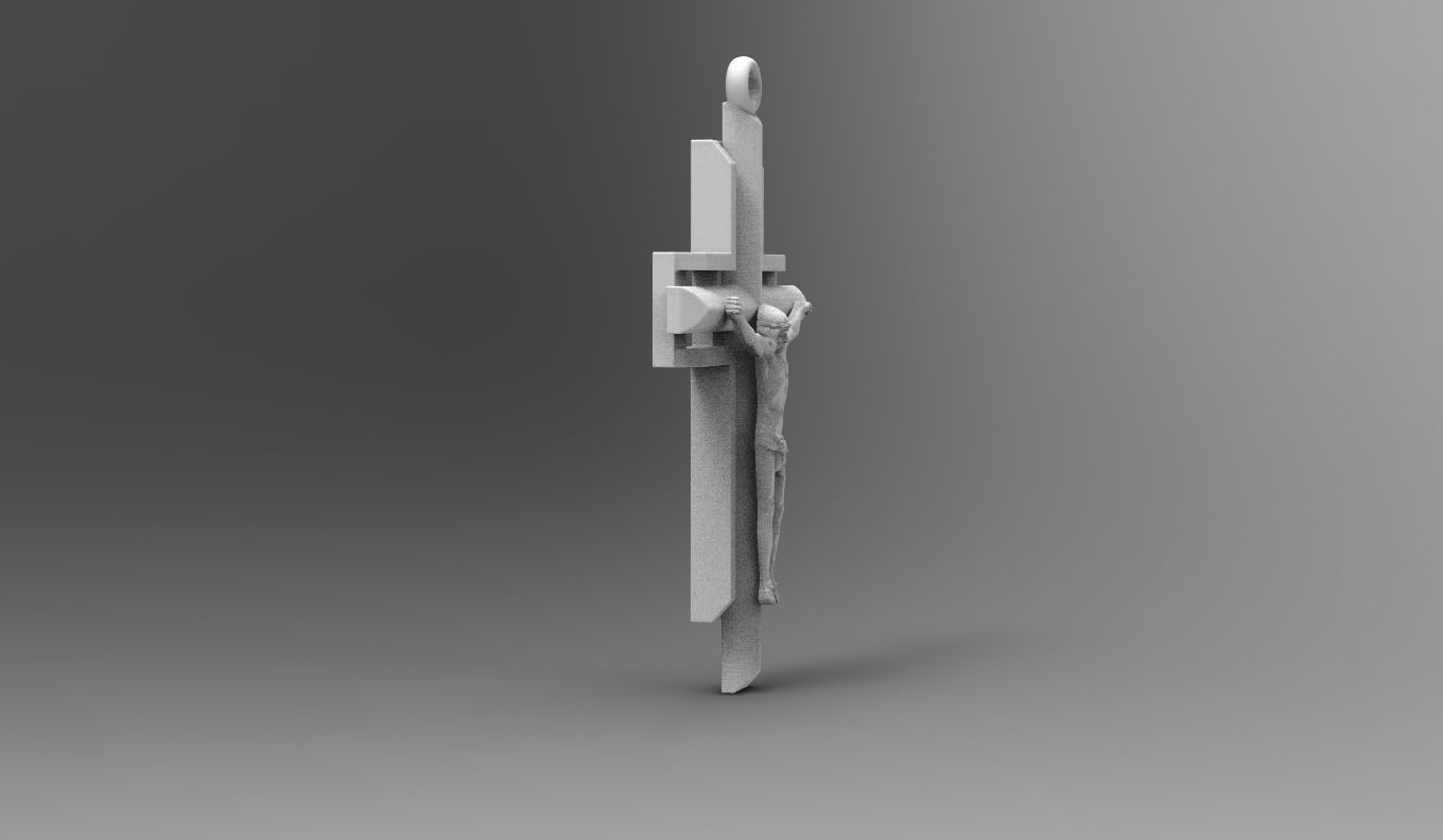 PENDANT  RELIGIOUS  CROSS 15 3D print model_7