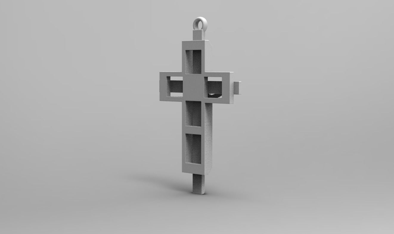 PENDANT  RELIGIOUS  CROSS 15 3D print model_6